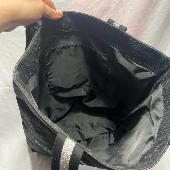 Victoria's Secret Black and Silver Tote - Picture 3 of 3